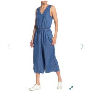 Splendid M wide leg chambray jumpsuit